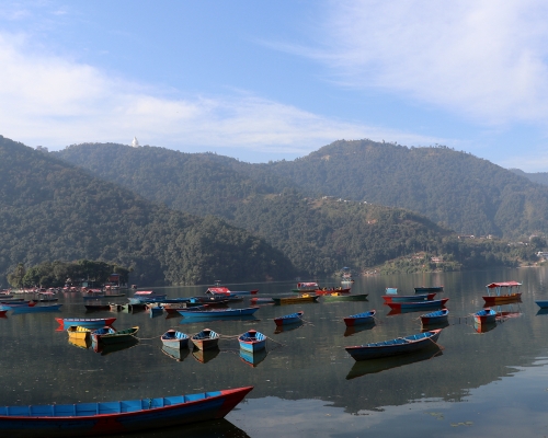 Scenic View Of Phewa Lake